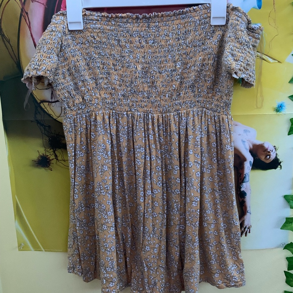 Target Floral Yellow Off the Shoulder Top